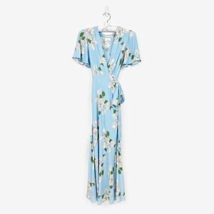 Privacy Please Plaza Maxi Dress Small Gramont Blue Floral Boho Cottage Girlcore